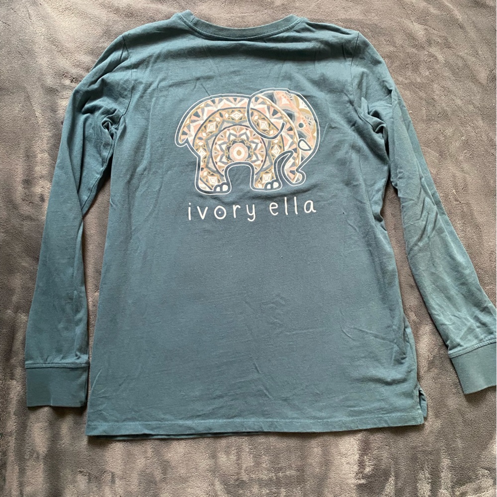 Ivory Ella blue/green long sleeve shirt